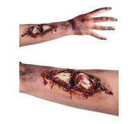 Libima Halloween Scars Prosthetic Halloween Latex Fake Wounds Costume Accessories Latex Prosthetic with Realistic Fake Blood, Naked Color, elastic