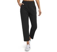 Libin Ankle Golf Trousers High Waisted Lightweight Summer Work Travel Sweatpants with Pockets, Ladies 7/8 Athletic Workout Joggers Casual Lounge Straight Leg Pants Petite 25", Black XXL