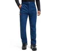 Libin Waterproof Trousers Fleece Lined Thermal Softshell Trousers Warm Thick Ski Snow Pants with Zip Pockets for Outdoor Hiking Climbing Walking, Slate Blue S