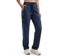 Libin Women's Cargo Trousers 27" Summer Casual Parachute Work Tactical Utility Pants Lounge Athletic Workout Track Running Gym Yoga Beach Active Joggers, Navy XL
