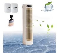Libiyi Cooling Ace,Libiyi- Outfany Cooling Ace Conditioner,Shirem Cooling Ace,Portable Air Conditioner Cooling Fan With 3 Speeds & Led Touch Screen,24h Long-Lasting Battery Life (White)
