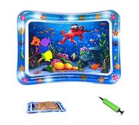 Libiyi GlowPad, Cat Water Mat with Fish, 24in Thickened Anti-Scratch Waters Mats for Cat, for Indoor & Outdoor Summer Fun for Cats and Dogs, Manual Air Pump, Dog Water Sensory Play Mat (B)
