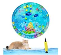Libiyi Glowpad for Cats, 27in/24in Thickened Leakproof Anti-Scratch Water Play Mat, Interactive Fish Chase Toy for Indoor/Outdoor Summer Fun Cats & Dogs (style 9)