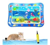Libiyi Glowpad for Cats, 27in/24in Thickened Leakproof Anti-Scratch Water Play Mat, Interactive Fish Chase Toy for Indoor/Outdoor Summer Fun Cats & Dogs (style 4)