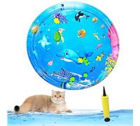 Libiyi Glowpad for Cats, 27in/24in Thickened Leakproof Anti-Scratch Water Play Mat, Interactive Fish Chase Toy for Indoor/Outdoor Summer Fun Cats & Dogs (style 15)