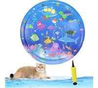 Libiyi Glowpad for Cats, 27in/24in Thickened Leakproof Anti-Scratch Water Play Mat, Interactive Fish Chase Toy for Indoor/Outdoor Summer Fun Cats & Dogs (style 14)