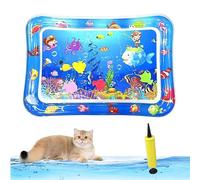 Libiyi Glowpad for Cats, 27in/24in Thickened Leakproof Anti-Scratch Water Play Mat, Interactive Fish Chase Toy for Indoor/Outdoor Summer Fun Cats & Dogs (style 1)
