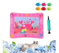 Libiyi/Olygee Glowpad, Petlori Glow Pad for Cats, 23.6 in Innovative Cat Water Mat with Fish, Thickened Leakproof Anti-Scratch, with Air Pump (Color A)
