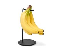 Libken Banana Holder Stand - Black Powder Coated Metal Banana Tree with Heavy Base - Minimal Scandinavian Design, Rust Resistant & Durable Banana Hook for Kitchen Countertop Fruit Storage