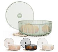 LIBKEN Fruitbasket 290 with Mesh Lid & Basket - Green - Alloyed Steel - Kitchen Counter Organizer