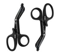 LIBKUR Medical Scissors Trauma Shears for ER Nurse Premium Quality Stainless First Aid Scissors 7.5" Fluoride Coated Non-Stick Blades(Black)
