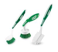 Libman Kitchen Brush, Plastic Recyecled PET Fibers, Green & White