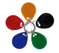 LIBO 125KHz Smart ID Key Tag Card RFID Access Control Key Card Proximity EM4100 TK4100 Keyfobs Keychains NFC Token Badge Holder (Pack of 100, Mix Color)