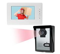 LIBO Smart Home 7" Wired Home Video Door Phone Intercom Doorbell IR Night Vision 25 Ringtones IP54 Waterproof for Door Lock Entry System