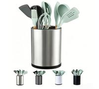 LIBODOUR Kitchen Utensil Holder,Extra Large 360°Rotating For Countertop