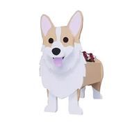 LIBOOI Dog Planter, Animal Flower Planter Pot for Outdoor Plants, Corgi Gifts for Corgi Lovers Women Men Dog Lovers, Handmade Storage Container Planters for Garden Decoration Cactus Office Home Gifts
