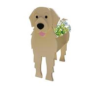 LIBOOI Dog Planter, Animal Flower Planter Pot for Outdoor Plants, Golden Retriever Gifts Women Men Lovers, Handmade Storage Container Planters Garden Decoration Cactus Office Home Gifts, 27 x 17.5 cm