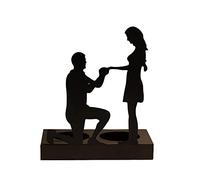 LIBOOI Handcrafted Iron Sculpture Candlestick Ornament, Romantic Art Couple Statue Candle Holders, Wedding Decoration Couple Gifts for Anniversaries Valentines, Marriage Proposal