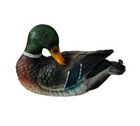 LIBOOI Pond Floating Duck Statue, Realistic Resin Floating Duck Sculpture Floating Mandarin Duck Figurine for Garden Pond Pool