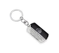 LIBOOI To My Badass Granddaughter Keychain, Stainless Steel Personalised Key Ring Granddaughter Birthday Graduation Gifts Keychain from Grandma & Grandpa