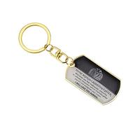LIBOOI To My Badass Granddaughter Keychain, Stainless Steel Personalised Key Ring Granddaughter Birthday Graduation Gifts Keychain from Grandma & Grandpa