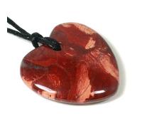 Libra Birthstone Necklace - Red Jasper Heart