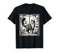 Libra Cat, Celestial Zodiac Tarot Astrology Cats T-Shirt