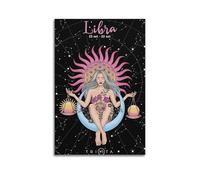 Libra Character Balance Sun And Flower Display Decorative Painting Canvas Wall Posters And Modern Family Bedroom Decor 16x24inch(40x60cm)