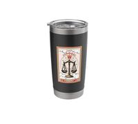 Libra Horoscope Tarot Card Zodiac Symbol Card Libra Stainless Steel Insulated Tumbler