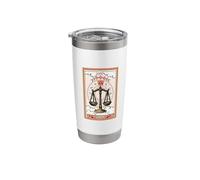 Libra Horoscope Tarot Card Zodiac Symbol Card Libra Stainless Steel Insulated Tumbler