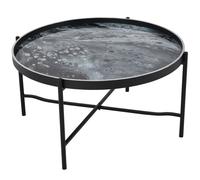 Libra Interiors Men's Monochrome Swirl Coffee Tray Table in Silver Libra Interiors Silver