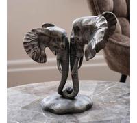 Libra Kariba Cast Aluminium Nuzzling Elephants Sculpture