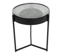 Libra Palladium Black and Nickel Cogs Round Side Table