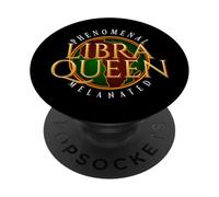 Libra Queen Golden Africa Zodiac - Melanated Pride PopSockets Adhesive PopGrip