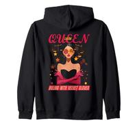 Libra Queen Ruling with Velvet Gloves Zip Hoodie