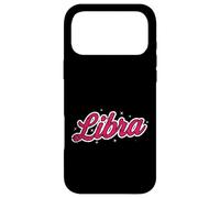 Libra Retro Script Zodiac Pink Case for iPhone 17 Pro Max