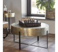 Libra Santa Cruz Antique Brass Round Coffee Table