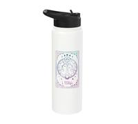 Libra Tarot Card September October Birthday Astrology Zodiac Stainless Steel Insulated Water Bottle