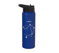 Libra The Scales Constellation - Minimalist Zodiac Stainless Steel Insulated Water Bottle