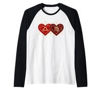 Libra Virgo Love Shirt Valentines Day Spiritual Zodiac Pair Raglan Baseball Tee
