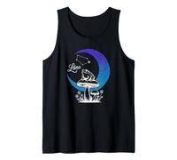 Libra Zodiac Frog Moon Whimsical Astrology Nature Art Tank Top