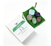 Libra Zodiac Gemstone Box Set, 5 Tumbled Crystals with Velvet Pouch | Rose Quartz Included, Amethyst Included, Opalite Included, Zodiac Crystal Kit, 23 Sep - 22 Oct