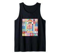 Libra Zodiac Sign Bauhaus Style - Modern Astrology Art Tank Top