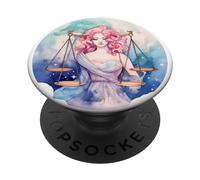 Libra Zodiac Sign PopSockets Swappable PopGrip