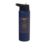 Libra Zodiac Symbol Libra Horoscope Astrological Tarot Stainless Steel Insulated Water Bottle