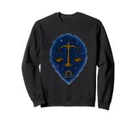 Libra Zodiac Watercolor Scales Art Sweatshirt