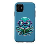 Librarian Book Sea Ocean Giant Squid Funny Reading Octopus Case for iPhone 11