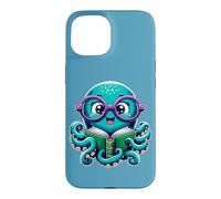 Librarian Book Sea Ocean Giant Squid Funny Reading Octopus Case for iPhone 15