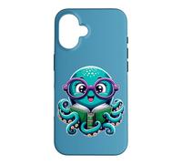 Librarian Book Sea Ocean Giant Squid Funny Reading Octopus Case for iPhone 16