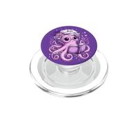 Librarian Book Sea Ocean Giant Squid Funny Reading Octopus PopSockets PopGrip for MagSafe